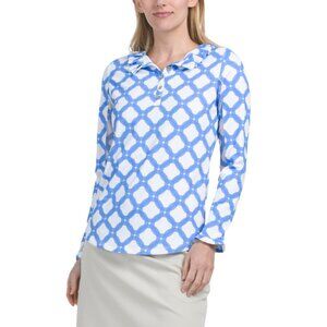 G LIFESTYLE Peri Long Sleeve Ruffle Neck Top